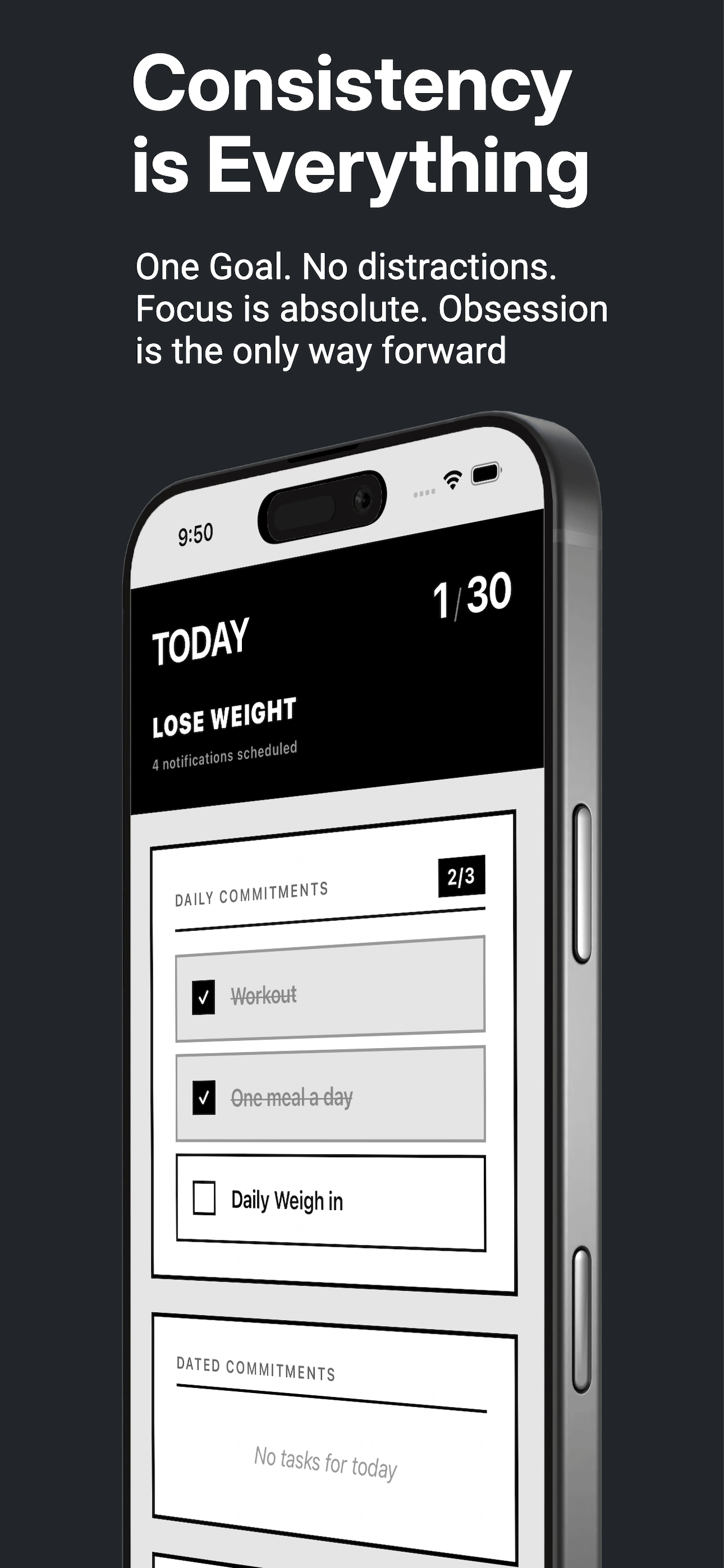 Today view - track daily commitments